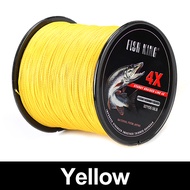 FISH KING 300M/500M สายถักเอ็นตกปลา PE Braided 0.4 #-6.0 #0.10Mm-0.40Mm 8-60LB 4เส้น PE สายตกปากหลาย