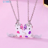 QINMEI Best Friend Magnetic Necklace, Cartoon Animals Alloy Cartoon Pendant Necklace, Cartoon Electr