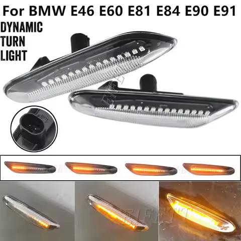 2X For BMW E60 E61 E90 E91 E87 E81 E83 E84 E88 E92 E93 E82 E46 1 3 5 series X1 X3 2004 Dynamic LED T