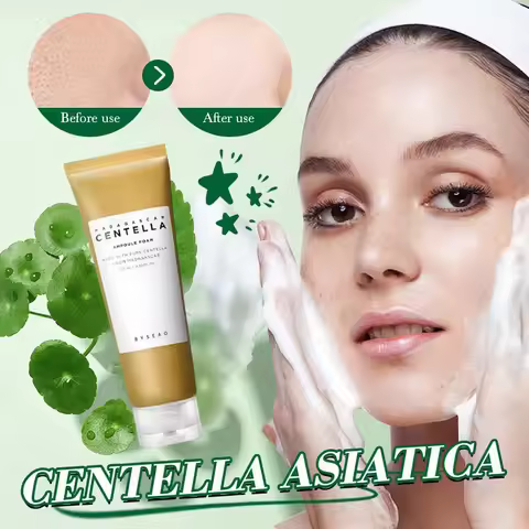 Centella Face Refreshing Foaming Cleanser,Gentle Removes Dirt,Oil Control Deep Cleansing Calming Amp