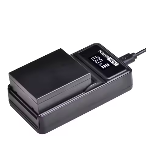 PowerTrust BLH-1 BLH Battery 1800mAh +LED USB Charger for Olympus E-M1 Mark II EM1-2 EM1 Mark Camera