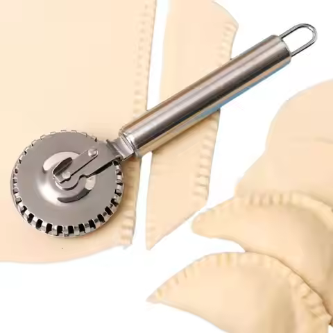 Decorative Rolling Pastry Cutter Stainless Steel Embossing Wheel Knife Lace Texture Edge Cutter Kitc