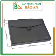 Deli 5557 12 Compartmentbag - Deli 5557 Glossy Book Handle Documentbag - Random Color