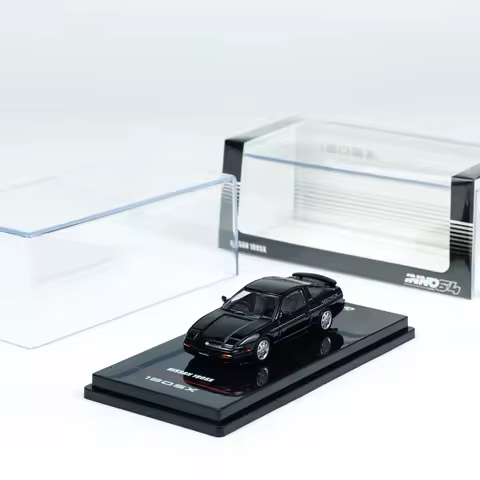 In Stock INNO 1:64 180SX Black Alloy Car Model