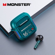 Monster XKT16 หูฟัง V5.3บลูทูธหูฟังเสียง HIFI ไร้สายเวลาแฝงต่ำเล่นเกมชุดหูฟังสแตนด์บายนาน