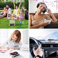 DELMER CD Player, 6 Modes Dustproof Cover Portable Music Player, Bluetooth Speaker FM Radio A-B Repe