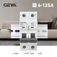 Solar DC Mini Circuit Breaker 2P MCB 6/10/16/25/32/40/50/63/80/100/125Amp PV Isolation switch