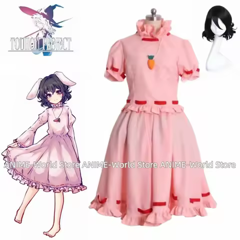 Game Tewi Inaba Tei Inaba Cosplay Costume Custom Made Any Size Wig DF