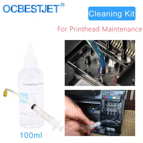 Maintenance Cleaning Liquid Kit For Epson HP Canon Brother Inkjet Printer Cleaning Solution For Dye 