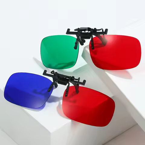 1pcs Green Red Filter Glasses Clip-on Blue Red Eyewear Clip On Amblyopia Training Tool For Visual Fu