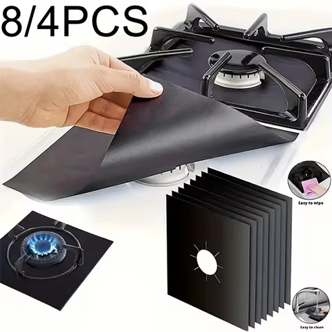 4/8PCS Stove Protector Cover Liner Gas Stove Protector Gas Stove Stovetop Burner Protector Kitchen A