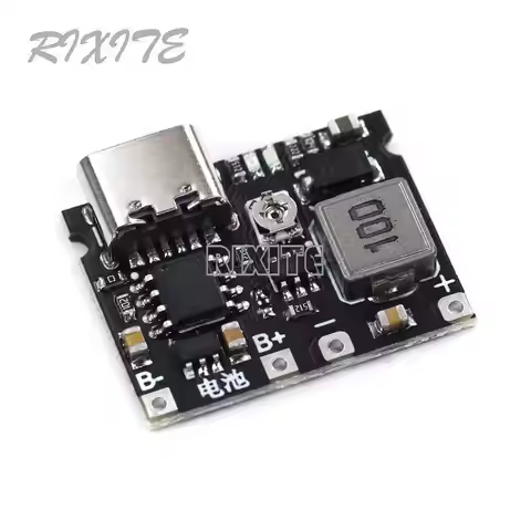 Type-C USB Lithium Li-ion 18650 3.7V 4.2V Battery Charger Board DC-DC Step Up Boost Module TP4056 DI