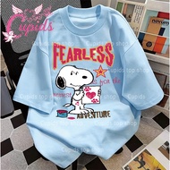 Cupids Y2K Cartoon Dog Heart Painting Adventure Quote Aesthetic Loose Shirt