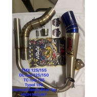 ♧AUN / DAENG SAI4 / CHA RAMA for TMX 125/155 HIGH QUALITY OPEN PIPE ❤️☀daeng pipe