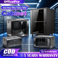 Server Cabinet Network Rack 4U/6U/9U/12U Wall Mount Glass Door CCTV Secure Packing PA System
