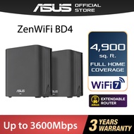 ASUS ZenWiFi BD4 WiFi 7 Mesh WiFi System Wireless BE3600 Dual Band Router 4900 Sq Ft Whole Home Cove