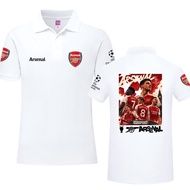 Arsenal Jersey Gunners Football Fan Jersey Polo Shirt Men's and Women's Lapel Collar Football sport 