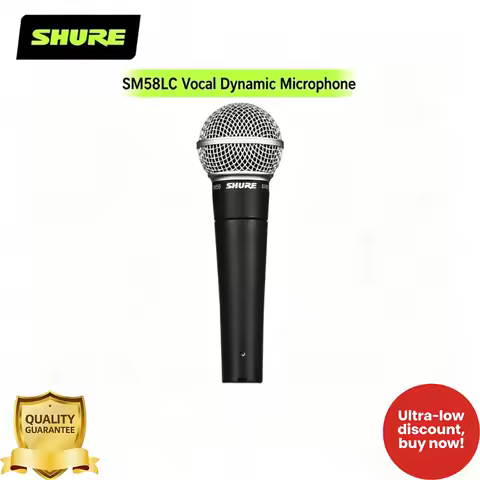 SHURE SM58 LC Wired Microphone Stage Performance Guitar Playing Singing Recording Active Looping Hea