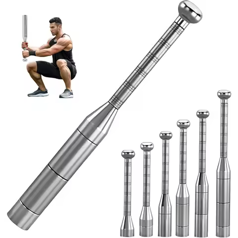 17.5lbs Adjustable Macebell Clubbell for Strength Training,Premium Steel Indian Club for Full Body, 