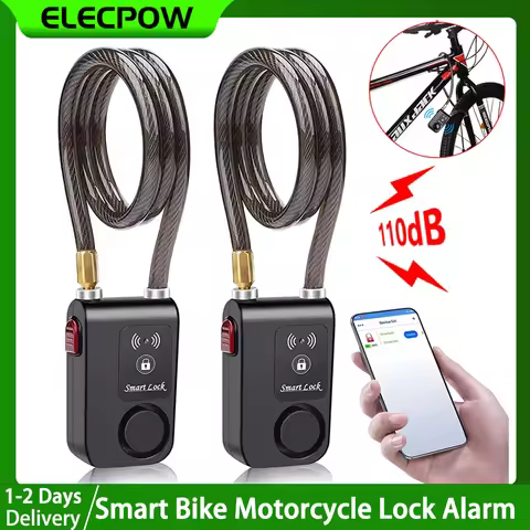 Elecpow Bluetooth Bike Motorcycle Lock Alarm Security Smart APP Control Waterproof Burglar Vibration