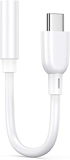 USB C iPhone 16 Headphone Jack Adapter, USB C to 3.5MM Headphone Audio Adapter Dongle Cable Cord for