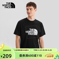 北面（The North Face）TheNorthFace北面T恤男短袖户外运动舒适透气吸汗春季上新|5K14 JK3/黑色 3XL/190