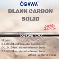 Blank Ogawa Action Solid Carbon Rod Flexible on the Spec Tip above Oregon Slender