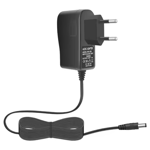 AC100-240V to DC 12V 1A 1000mA 12W Power Adapter 5.5 x 2.1mm Connector size 10 Feet Power Cord Suppl