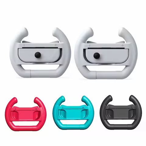 2 PCS Gaming Racing Steering Wheel Grip For Nintendo Switch OLED Joy con Controller Grip Racing Whee