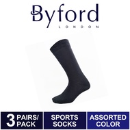 Byford Stokin Panjang Kasual (3 Pcs) | Byford Full Length Casual Socks Assorted Colour - BSF855W