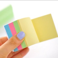 2 PACKS Sticky MemoNotes 100 Sheets Memo Paper 4 ColorsPOLOS Size 7.6x7.6cm Glue Paper Material