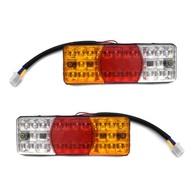 【AM】3สี LED กันน้ำไฟท้ายเบรคท้ายรถจักรยานยนต์หยุดสัญญาณเลี้ยว12V