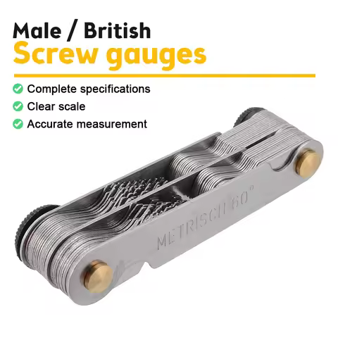 Thread Pitch Cutting Gauge Set Inch 55° Metric 60° Thread Gauge Measuring Tools Thread Pitch Cutting