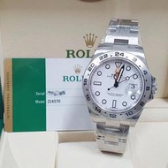 ROLEX 勞力士 216570 2019/11全配 全新全膜未使用 QR Code 探二 白面橘針 大眾當舖A938