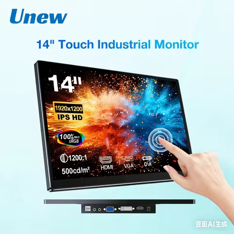 Unew 14 inch 1920x1200 Touch Monitor 500cd 16:10 60Hz IPS Portable Monitor Second Screen for Laptop 