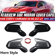 2x Mirror Cap Cover For Chevy Camaro SS RS ZL1 LT 2016 2017 2018 2019 2020 2021 Horn Style Door Side