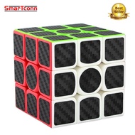 Smartconn 3x3x3 Speed Cube Carbon Fiber Sticker Smooth Magic Cube Puzzles