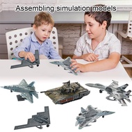 Assembling Simulation Models Stealth B2 Strike Fighter Blocks Aircraft F22 Model Military Model E2p7