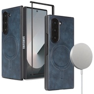 Magnetic Foldable Case for Samsung Galaxy Z Fold 7/6/5 Soft-Touch Grip Coating Business Minimalist H