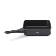 Square Frying Pan Sutto (24cm) Compatible with All Heat Sources (Gas and IH) Black Deep Type by Dosh
