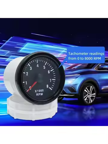 W91F 2-1/16 Inch Digital Tachometer RPM Monitor 2-8 Cyl Gas Engine For Car Boat Yacht Engines Waterp