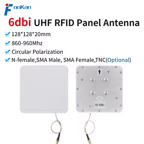 128x128x20mm 6dBi UHF RFID Antenna 860Mhz 960Mhz Support Passive RFID UHF Reader