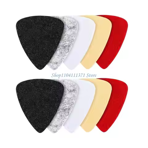 P9FC 10Pieces Guitar Picks Flexible Nonslip Felt Texture Suitable for Ukulele Creates Authentic Mell