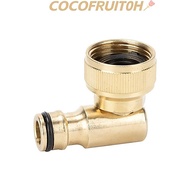 COCOFRUIT0H Garden Hose Connector, Brass 90 Degree Swivel Elbow Converter, Durable Leak-Proof Irriga