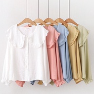 VIOLA RUFFLE BAJU ATASAN KEMEJA ANAK PEREMPUAN REMAJA ALA ARTIS KOREA JAMAN NOW