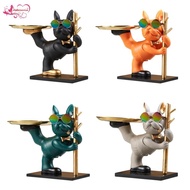 Abbraccia Bulldog Statue Key Hook Table Decoration for Table Living Room Bookshelf