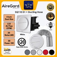 Airegard SQ110-D1 Round Set Package - 4" Exhaust Fan Ventilator [Super Quiet Series] / Air Ventilati