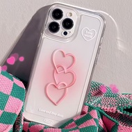 Girly Love Heart Pattern Cellphone Case For OPPO Reno 13 Pro 13f 12F 11F 11 12 10 Plus A3X A60 A78 A