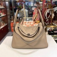 95%NEW二手LINDY 34 K刻 GRIS TOURTELLE TC PHW 斑鳩灰 #愛馬仕包
