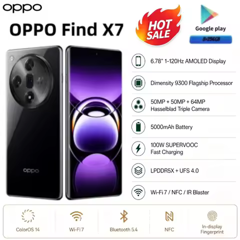 2026 new OPPO Find X7 5G 8GB+256GB Smartphone, Dimensity 9300, 6.78-inch 120Hz OLED, 50MP Triple Cam